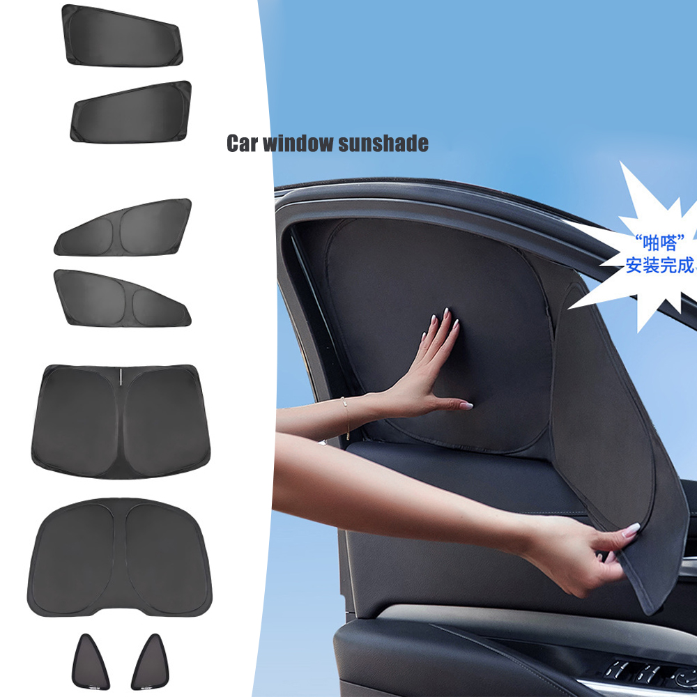 Tech Car Accessories - Warmte-isolerende privacy volledig verduisterende raamzonwering zijraamzonnescherm