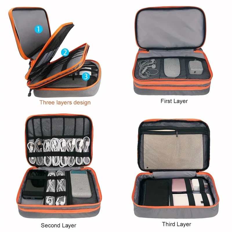 Veelzijdige, gelaagde opbergta - Tech Accessories Case recensie en prijs